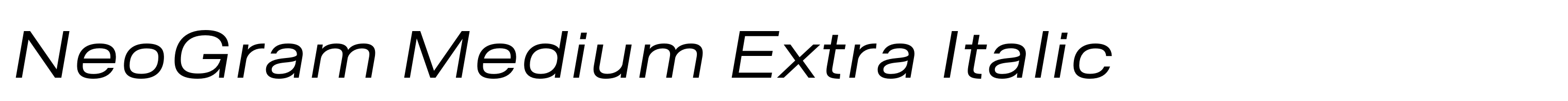 NeoGram Medium Extra Italic